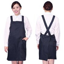 선생님 새댁 신혼부부 어린이집 앞치마 AE26, FREE, AE26 검정(단추)