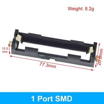 핫 판매 1X 2X 3X 4X 18650 배터리 홀더 보관함 케이스 1 2 3 4 Arduino DIY KIT 용 와이어 리드가있는 슬롯 배터리 컨테이너 전자 부품 액세서리 소스, 1x18650 Case SMD
