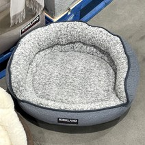 커클랜드애견방석 강아지 침대, 회색(지름 58cm) 10Kg 이내 반려동물 권장, S-소형