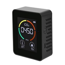 CO2 센서 이산화탄소 검출기 온실 창고 CO2 미터 공기 품질 분석기 가정용 대기 오염 가스 모니터 이산화탄, 02 Black