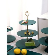 루이드롱 북유럽 인테리어 2단 디저트트레이 3단 미니 케이크돔 간식접시, T