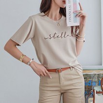 나크21 55 100 베이직 핏 심플 레터링 티셔츠 KO12-T-38