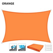 전원주택캐노피 차고지 이동식 바람막이 그늘막 접이식 옥상 방수 천막 캐노피 차양 항해 98 UV 블록 삼각형 직사각형 3m 3m36m 36m2m 3m4m 정원 잔, ORANGE+300x400CM