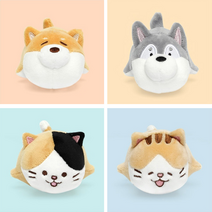 말랑말랑 스트레스 볼 강아지 고양이 동물 인형, 허스키