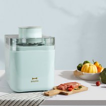 일본 BRUNO 젤라또기계 가정용 아이스크림기계 슬러쉬 샤베트 간식 제조기 음료냉각 빙수기 기능, 민트그린
