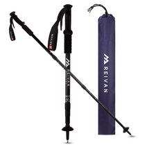 라이반 두랄루민 레디컬 4단 일자형 등산스틱 130Cm 2P, 라이반 레디컬 일자형 등산스틱 2P_블랙