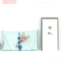 현금예단 예단봉투 고급예단포장세트 혼례포장단, 비취그린 단아매듭 예단봉투+실크상자+프리저브드 플라워