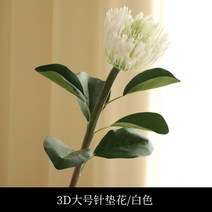 센픽 조화 버터플라이꽃 갈대 양귀비 미니 꽃다발 폼폼국화 40 동백꽃 버들강아지 자작나무가지, 큰 흰색