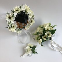 Fondant Flower 크림데이지 3종세트 셀프웨딩 스냅촬영 부토니에 화관 부케