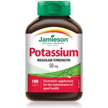 Jamieson 칼륨 50mg 100캡슐, 1개, 기본