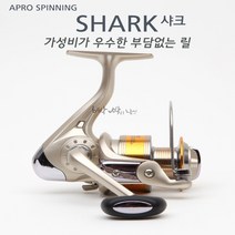 아프로스포츠 [APRO] 샤크1000~6000번 강력한5볼 원터치핸들 스피닝릴, 5000번, APRO SHARK 상품선택