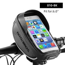 자전거 ROCKBROS 가방 앞 핸들 바 전화 홀더 5.86.8 인치 bolsa MTB, 010-4BK 6.0 인치, 협력사