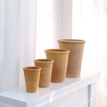 베트남 토분 테라원 꼬깔 살구색 D16 16x20cm 원예 장식 화분 테라원 D 살구색 토분 베트남 x20 꼬깔