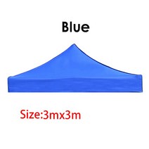 2X2/3X3M 차양 레인 가든 가제보 파라솔 저가형 원두막 홍보 천막 리조트 대형 야외용 발코니 가림막 이동식 가든 텐트 상단 커버 경량 내마모성 아웃도어 전망대 마키 교체, Blue 3x3m