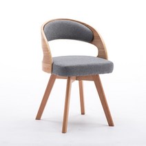 북유럽 원목식탁의자 느티나무원목 인테리어 회전의자, D