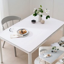 (14colors 11size) 롤로아 100% 방수 가죽 식탁보 테이블보, 130x80cm, 양면-5 (White+Pearlsilver)