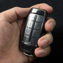 튜모 제네시스 GV60 G70 GV70 G80 GV80 G90 EQ900 자동차 투명 스마트 키케이스 키링, GJ-B, 투명-화이트