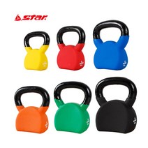 스타 압축형 케틀벨 10kg ER130 네오프렌 코팅 헬스