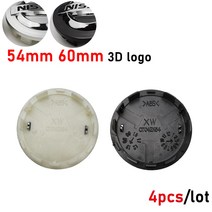 54mm 60MM ABS 블랙 실버 자동차 휠 센터 허브 캡 림 커버 닛산 알티마 맥시마 무라노 350Z 센트라용 4 개입, [04] 60mm Silver