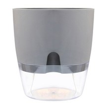 watering planter handmade 2 layer self watering plant flower pot with water container round flowerpo, 협력사, 10.5x13.8cm b