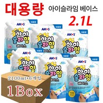 아모스 대용량 아이슬라임 베이스(2100ml*6개입)-물풀 PVA 액체풀 액체괴물 슬라임 벌크 만들기