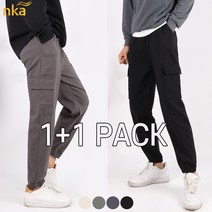 엔케이아울렛 [1+1]NKC면스판카고팬츠 남자 남성 데일리 캐주얼 밴딩 작업복 운동복 조거바지 빅사이즈