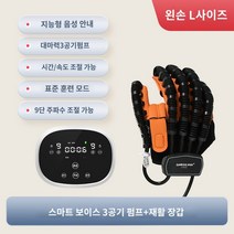 손 스크린 손가락 훈련 장비 컨트롤 장갑 터치, 스마트 음성3 에어펌프【왼손 L사이즈】다섯손가락+네손가
