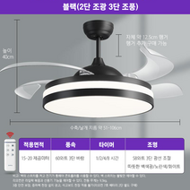 ‮천장 실링팬 샹들리에 거실 침실 LED 조명 천장형서큘레이터 인박카, A
