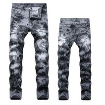 NEW 힙한 레트로 스트리트 럭셔리 데님 팬츠 클래식 청 스트레이트 인쇄 청 streetwear 펑크 슬림 핏 청 스트레치 페이드 진 청바지