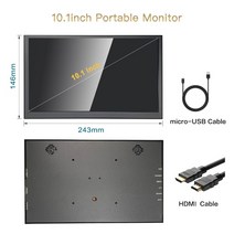 10 인치 7 LCD 디스플레이 HDMI 호환 IPS 터치 스크린 1024x600 해상도 Windows 라즈베리 파이용 정전식, 03 10inch Monitor
