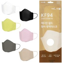 메디인쉴드황사방역마스크(대형/1매입/KF94) 50매, 그레이(50매)