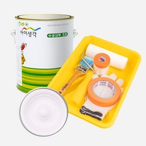 삼화페인트 아이생각 친환경 수성내부프로 4L + 도구세트, 화이트로즈