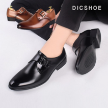 딕슈 딕슈 싱글 몽크스트랩 키높이 로퍼 정장 구두 A544