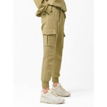 이랜드 [아키클래식]언택트 테니스 클럽 자수 루즈 핏 포켓 조거팬츠(올리브)_논현점