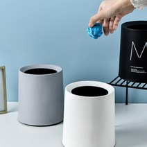 미니휴지통 탁상용 탁상 예쁜 화장태 휴지통 미니쓰레기통, 화이트