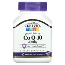21세기 센츄리 21st 센추리 액상 CoQ 10 200mg 소프트젤 90정, 100 mg