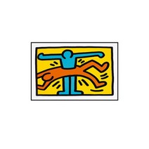 Keith Haring 키스 해링 그림 작품 / 거실에 걸면 좋은 집꾸미기 그림액자 16, 화이트