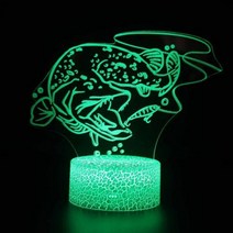 해파리 상어 물고기 3d LED 야간 조명 아기 수면 테이블 램프 7 가지 색상 변경 홈 침실 장식 무드 램프 어린이 선물, E+Touch switch