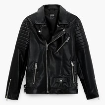 ZARA 자라 라펠 칼라넥 바이커 라이더자켓 가죽자켓 Z1020