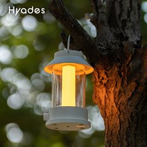 히아데스 디자인 초경량 캠핑랜턴 USB충전 10000mAh 차박 실내 등산 LED 램프 DQ310, 블랙, 1개