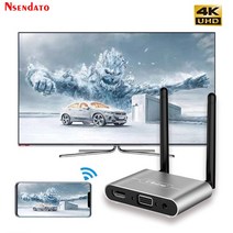 Mirascreen TV 스틱 4K 1080P HD VGA AV 무선 디스플레이 tv 동글 Miracast Airplay DLNA 화면 미러링 Wifi 수신기, [01] No box, [01] Black