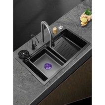 폭포수 싱크대 수전헤드 주방 스테인레스 씽크대수전, 7546 패키지 D