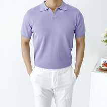 반즈 남자 여름 클래식 오픈 와이드카라 시원한 린넨니트 반팔카라티10color 반팔 티셔츠