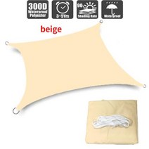 차량용 루프탑텐트 감성 캠핑 차박 420D 폴리에스테르 그늘막, 베이지, 3x4m, beige+3x4m