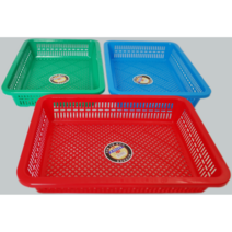 유진 신 사각소쿠리 플라스틱 소쿠리, 적색, 대