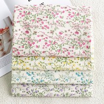 대폭 선염린넨거즈 이사벨 플라워 4color WS 1112 A6, 옐로우
