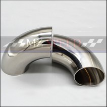 자동차부품 51mm 60mm OD 위생 버트 용접 90 도 엘보 벤드 파이프 304 스테인레스 스틸 자동차 배기 머플러, 13 102mm, 13 102mm