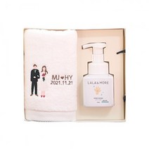 판촉물/50개/낭만 호텔수건 라라앤모어 핸드워시 세트 결혼 02선물세트/기념품 답례품 인쇄제작 도매제조, 기본수량50개구매시, 인쇄신청