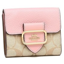 Coach 코치 반지갑 시그니처 미니 지갑 베이지 핑크 여성 CF472 IMV3C 431795