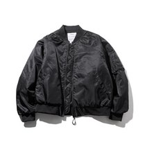 [빠른출고]/매스노운 MASSNOUN 오버사이즈 MA-1 항공 점퍼 자켓 MFZPD001-BK OVERSIZED JACKET